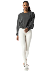 CROPPED SWEATSHIRT - ANTHRACITE